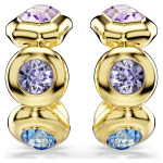 Gema hoop earrings Mixed cuts, Multicolored, Gold-tone plated